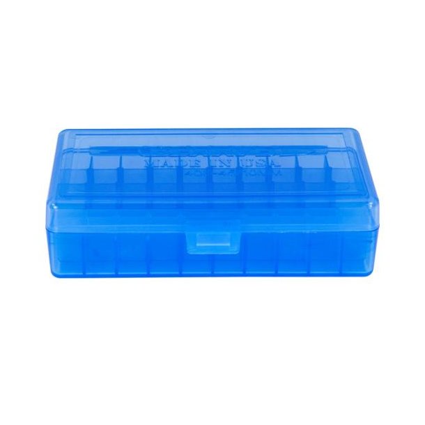 BERRY 10MM/45 ACP HINGED-TOP BOX 50-RND BLUE 