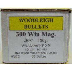 Woodleigh - Weldcore PP - .308 - 180grain - 50 stk.