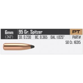 Nosler - Partition - .243 - 95grain - 50 stk.