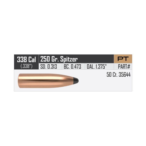 Nosler - Partition - .338 - 250grain - 50 stk.