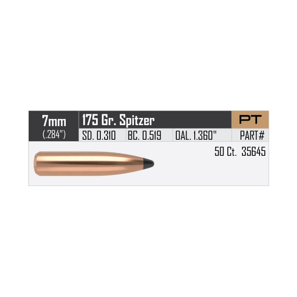 Nosler - Partition - .284 - 175grain - 50 stk.