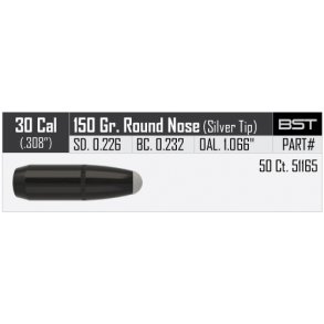 Nosler - Ballistic SilverTip RN - .308 - 150grain - 50 stk