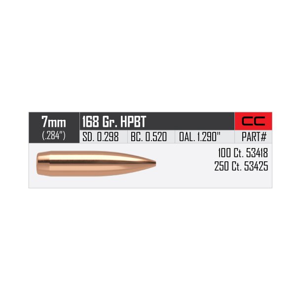 Nosler - Custom Competition - .284 - 168grain - 100 stk.