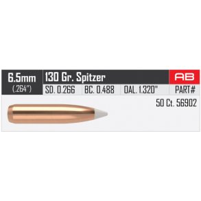 Nosler - AccuBond - .264 - 130grain - 50 stk.