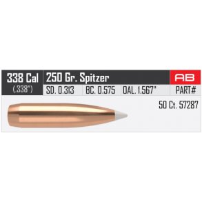 Nosler - AccuBond - .338 - 250grain - 50 stk.