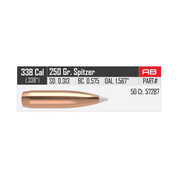 Nosler - AccuBond - .338 - 250grain - 50 stk.