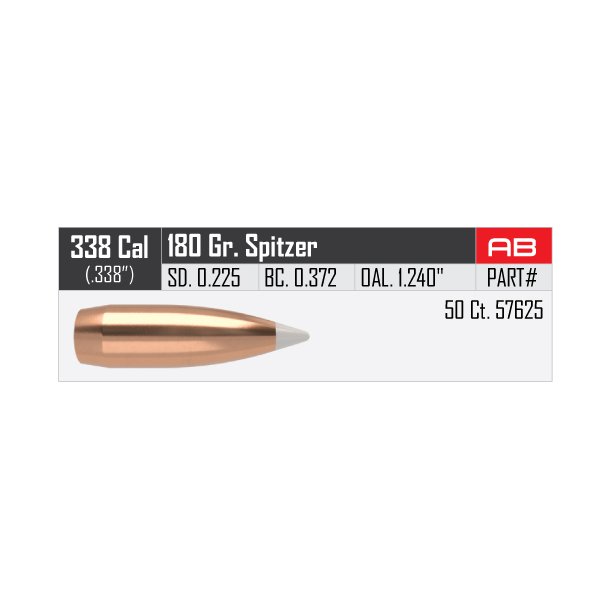 Nosler - AccuBond - .338 - 180grain - 50 stk.