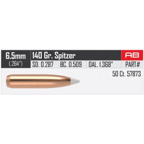 Nosler - AccuBond - .264 - 140grain - 50 stk.