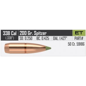 Nosler - E-Tip - .338 - 200grain - 50 stk.