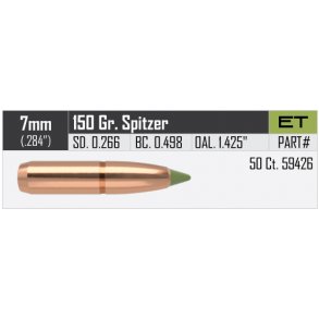 Nosler - Blyfri E-Tip - .284 - 150grain - 50 stk.