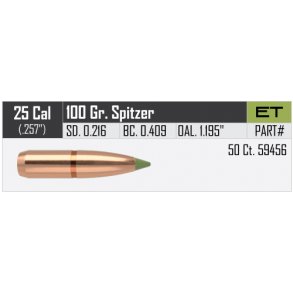 Nosler - Blyfri E-Tip - .257 - 100grain - 50 stk.
