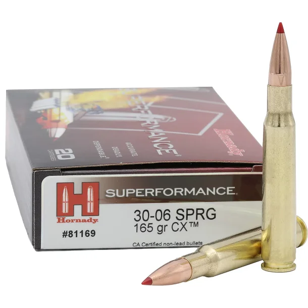 Hornady AMMO 30-06 SPRG 165 GR CX� SPF