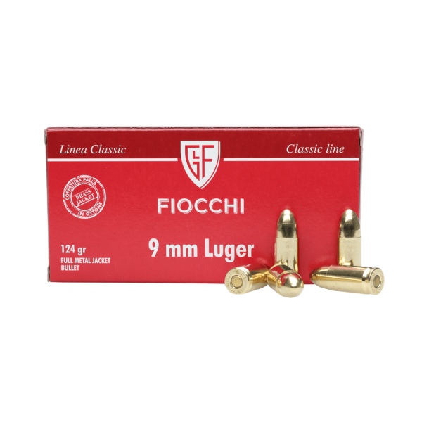 Fiocchi 9 mm Luger FMJ 124 Gr. (50 stk./ske)