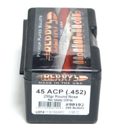 Berrys .45 Kugle (.452) ske med 250 stk.