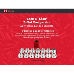 HORNADY BULLET COMPARATOR / fuldt Set med 14 indsatser 