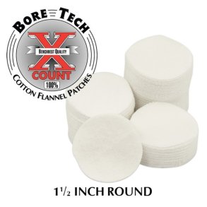 BORE TECH COTTON PATCHES 1-1/2