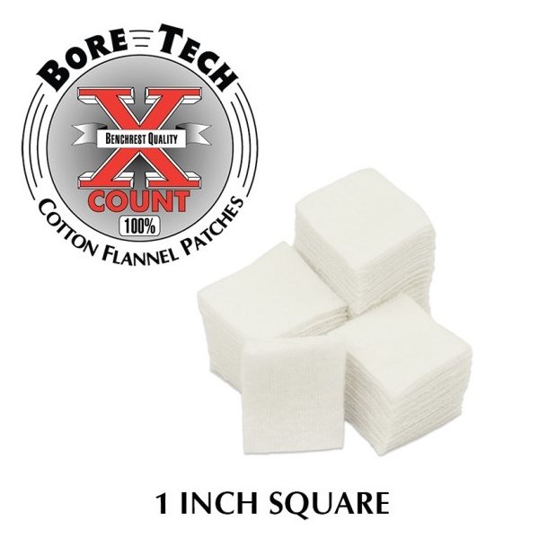 BORE TECH COTTON PATCHES 1" SQUARE 1000 stk.