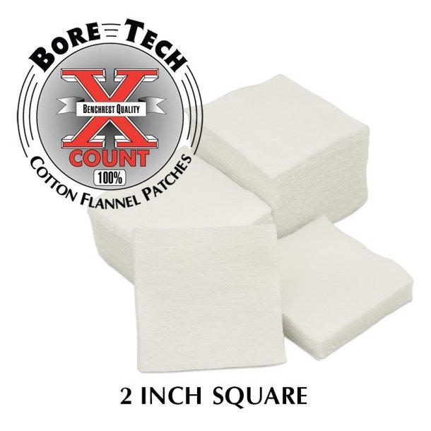 BORE TECH COTTON PATCHES 2" SQUARE 1000 stk.