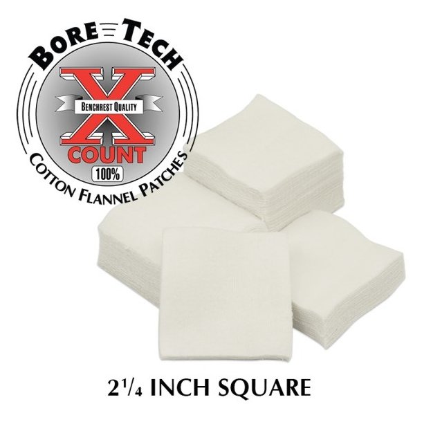 BORE TECH Bomuld PATCHES 2-1/4" Firkantet 1000/stk.