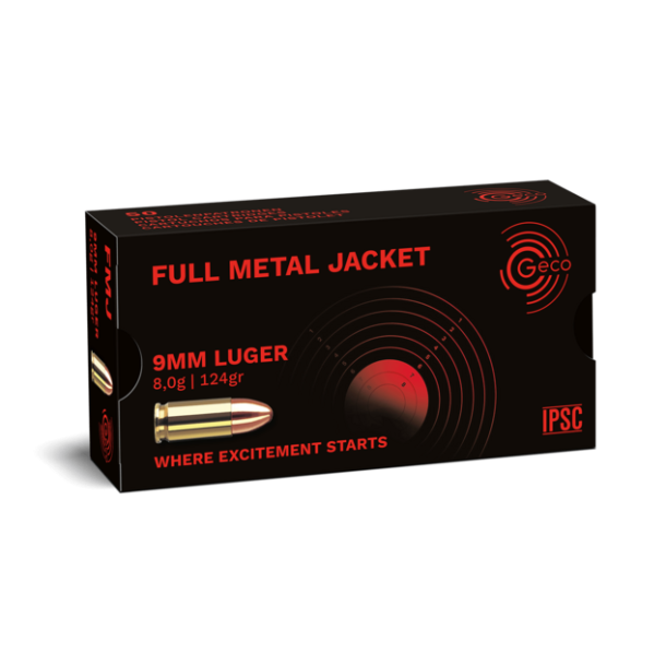 Geco 9 mm Luger FMJ 124 Gr. IPSC