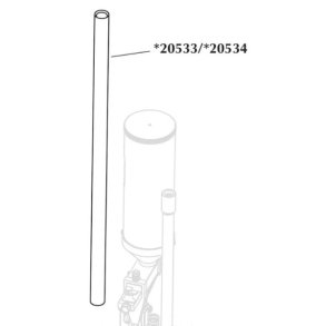 DILLON SUPER-1050 STANDRD CASEFEED TUBE-BLK STICKER