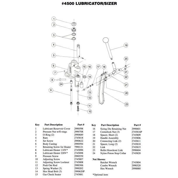 Lyman Set Screw (1 stk.) til 4500 Lubricator Presse