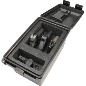 MTM TACTICAL HANDGUN CASE 3-GUN DARK GREY