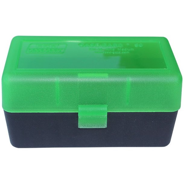 MTM RIFLE FLIP-TOP 50rd 22250-308/CLR-GRN/BLK 24c