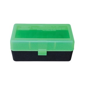 MTM RIFLE FLIP-TOP 50rd WSM/3855/4570 CLR-GRN/BLK