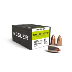 Nosler Ballistic Tip 45 Caliber (.458 Diameter) Bullets 300 grain Polymer Tip / 50 stk.