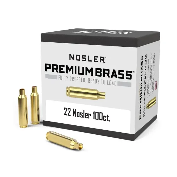 Nosler Premium Brass .22 Nosler - 100 stk.