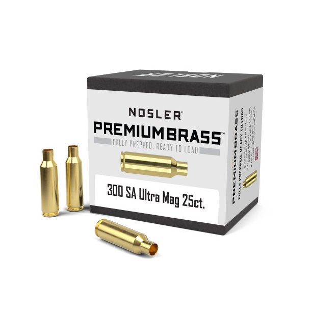 Nosler Brass 300 Remington Short Action Ultra Mag Unprimed - 25 stk.