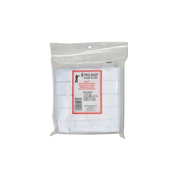PRO SHOT 22-270c PATCHES 1-1/8" SQR 1000/stk.