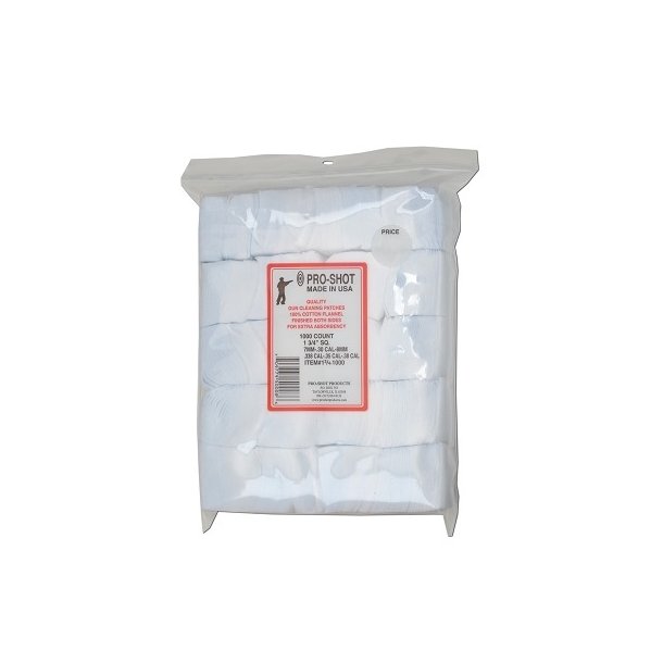 PRO SHOT 7MM-38c PATCHES 1.75" SQR 1000/PKG 12/CS
