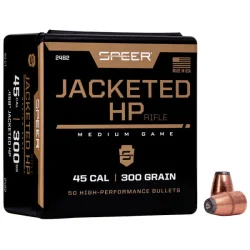 Speer 45 Caliber 45-70 Gov't (.458 Diameter) Bullets 300 grain Jacketed Hollow Point / kasse med 50 stk.