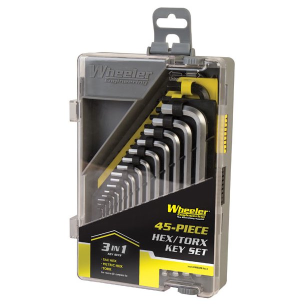 WHEELER 45pc KEY SET SAE/METRIC/HEX/TORX