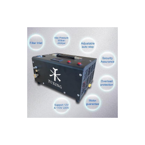 41% Kompressor 300 Bar Til 12V/110V/220V med auto stop - inkl. lynkoblinger til Hatsan